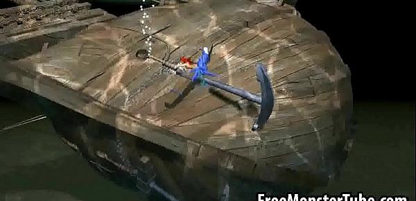  3D cartoon Ariel getting fucked underwater by Ursula